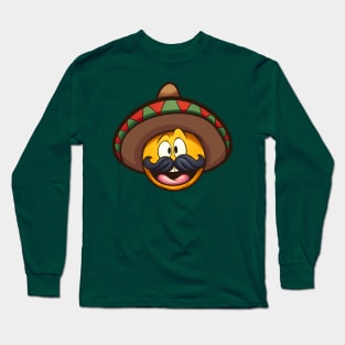 Cartoon Mexican emoticon. Long Sleeve T-Shirt